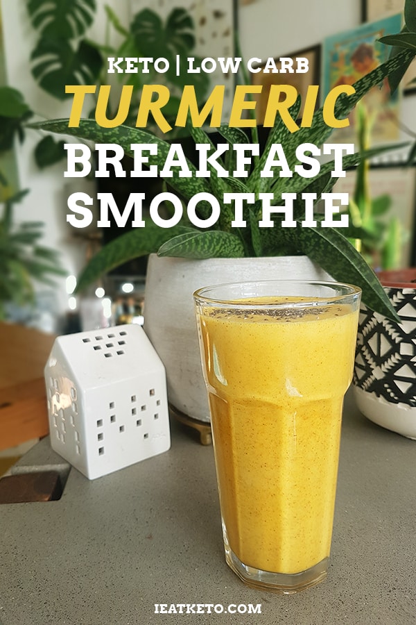 Turmeric cinnamon breakfast smoothie #keto #lowcarb