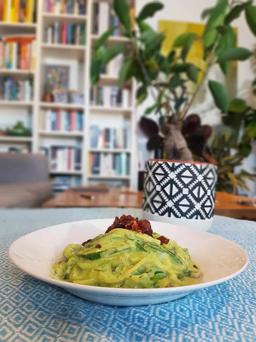 keto avocado zucchini pasta