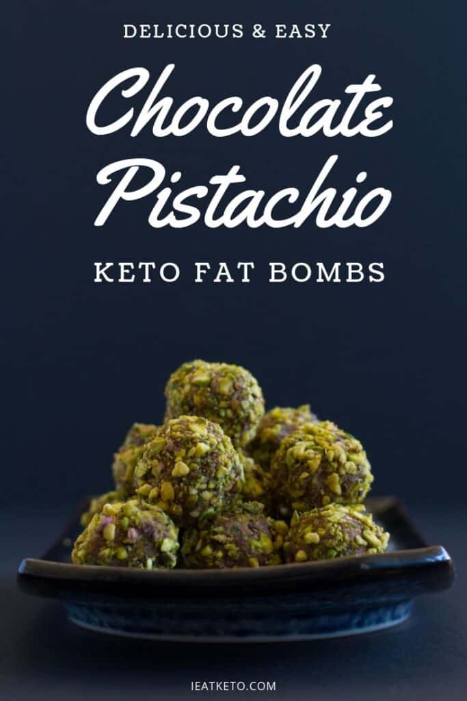 Keto Chocolate Fat Bombs with Pistachio