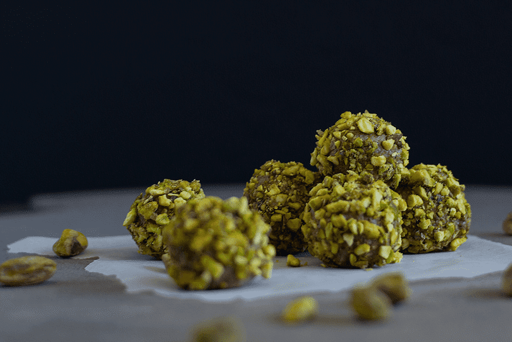 Keto Chocolate pistachio truffle fat bombs
