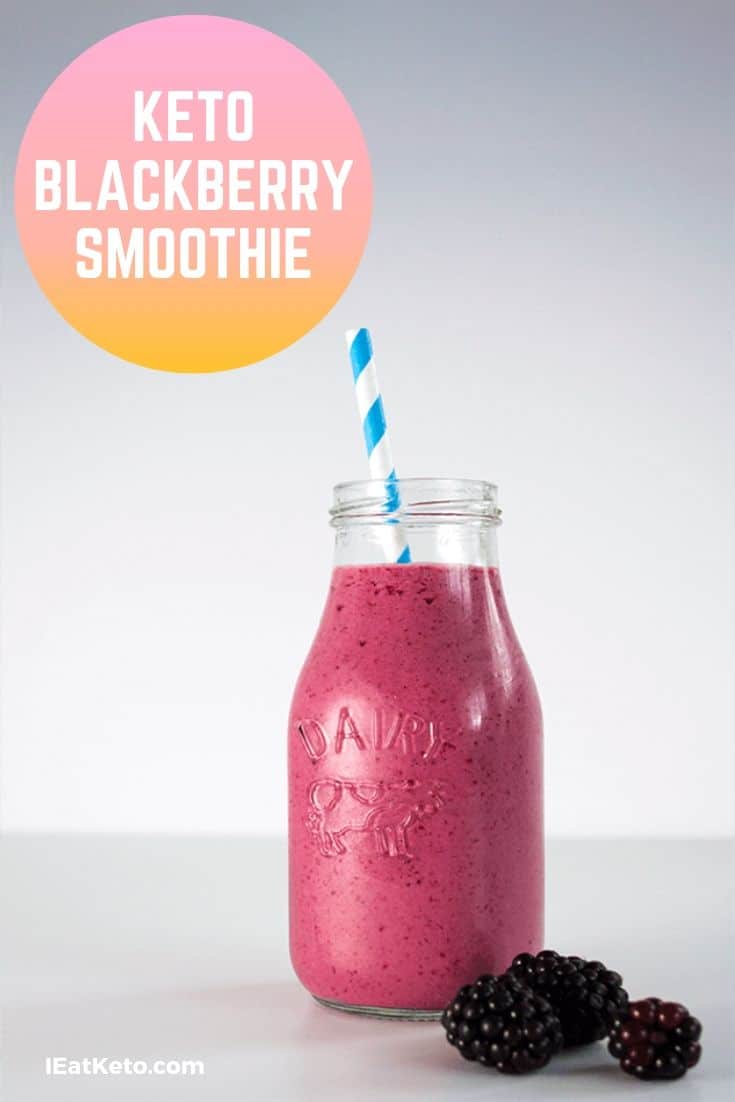 Blackberry Cheesecake Keto Smoothie I Eat Keto