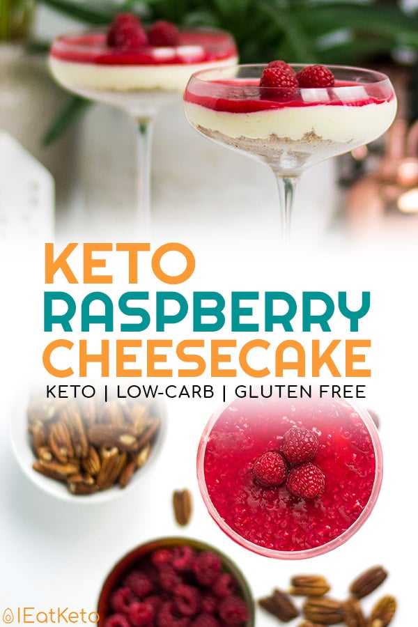 Raspberry Keto Cheesecake - Low Carb and Gluten Free