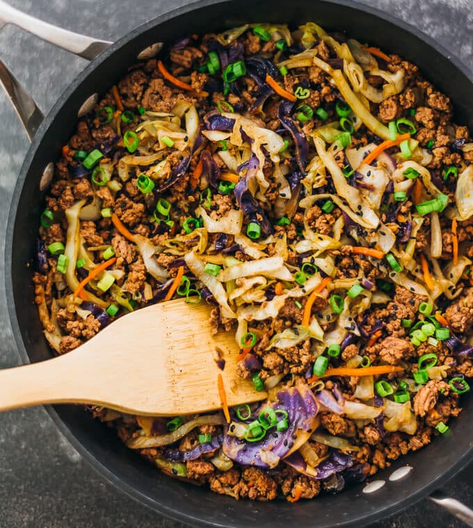 ground beef and cabbage stir fry cheap keto meal