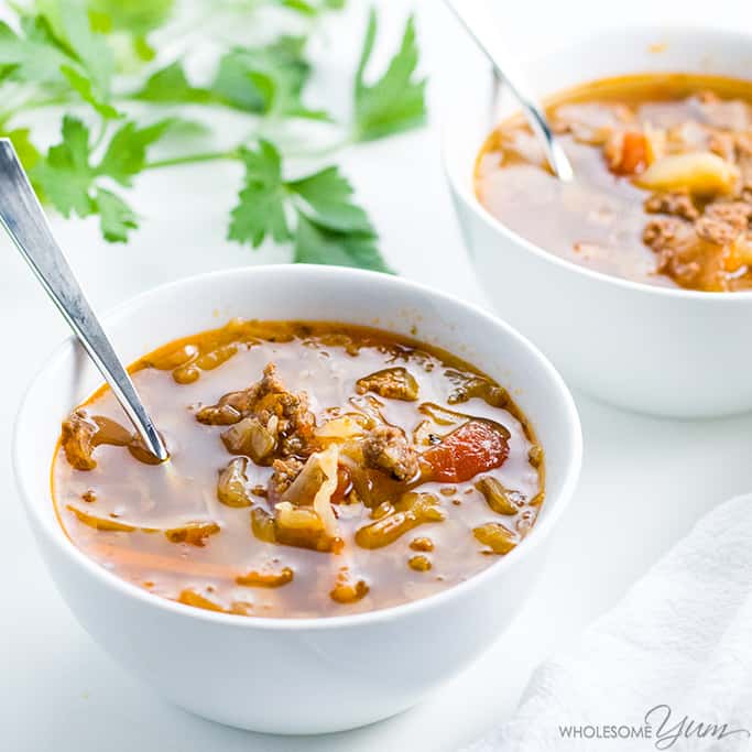 keto cabbage and beef soup - cheap keto dinner