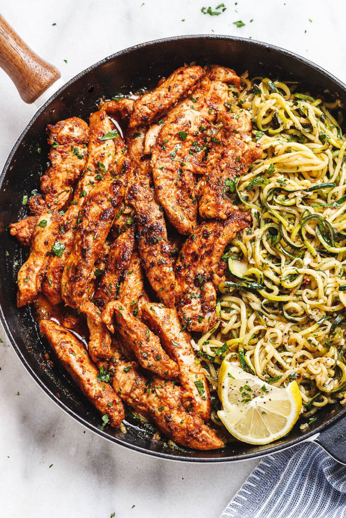 taco chicken with zucchini - easy keto chicken recipe