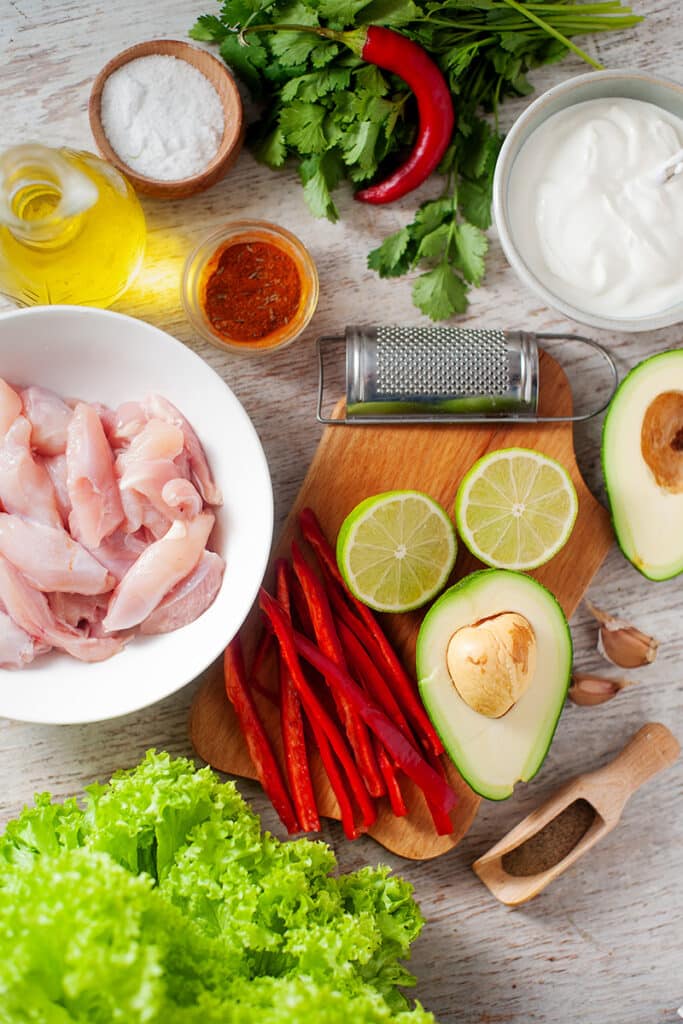 Keto Fajita wrap ingredients