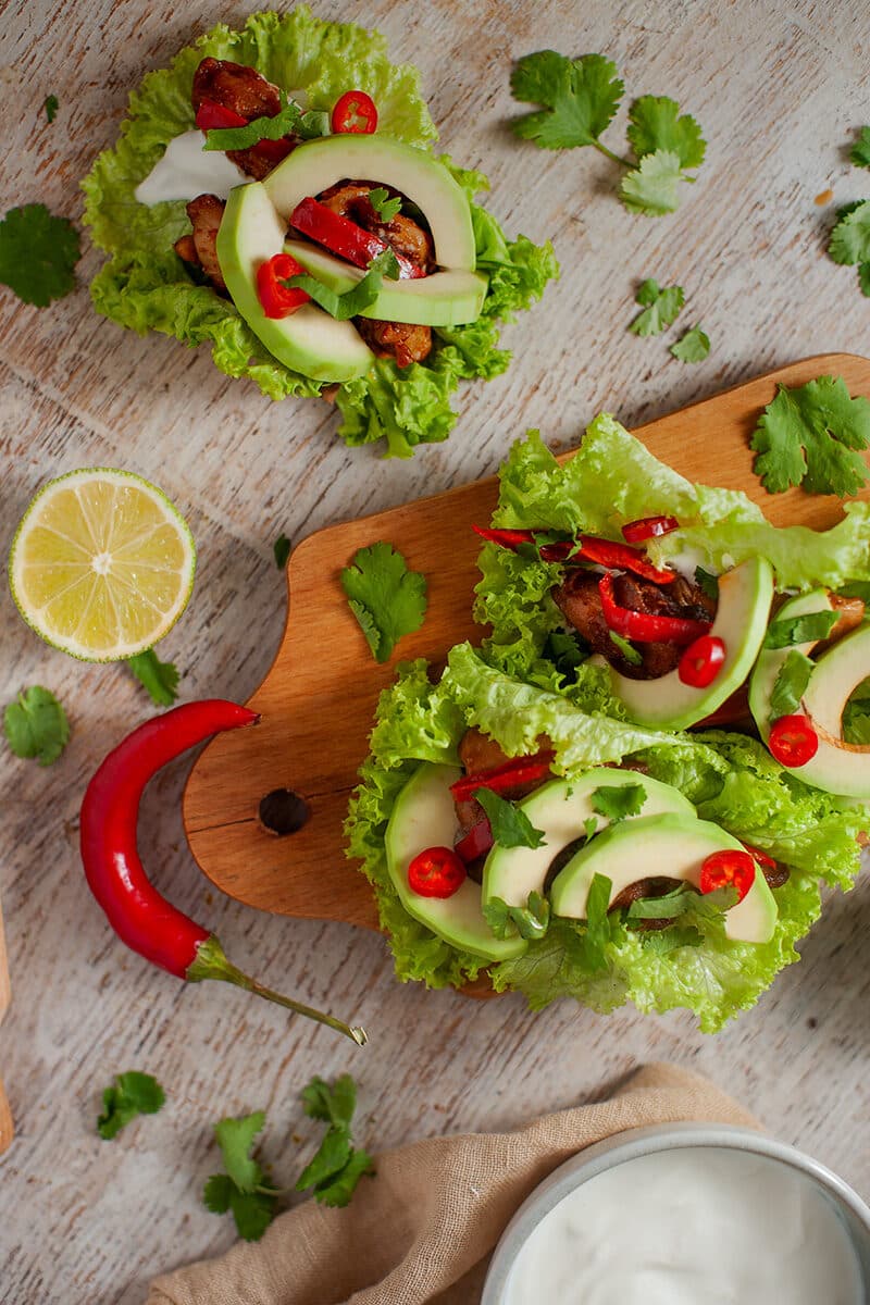 Keto Fajita Wraps with Lettuce