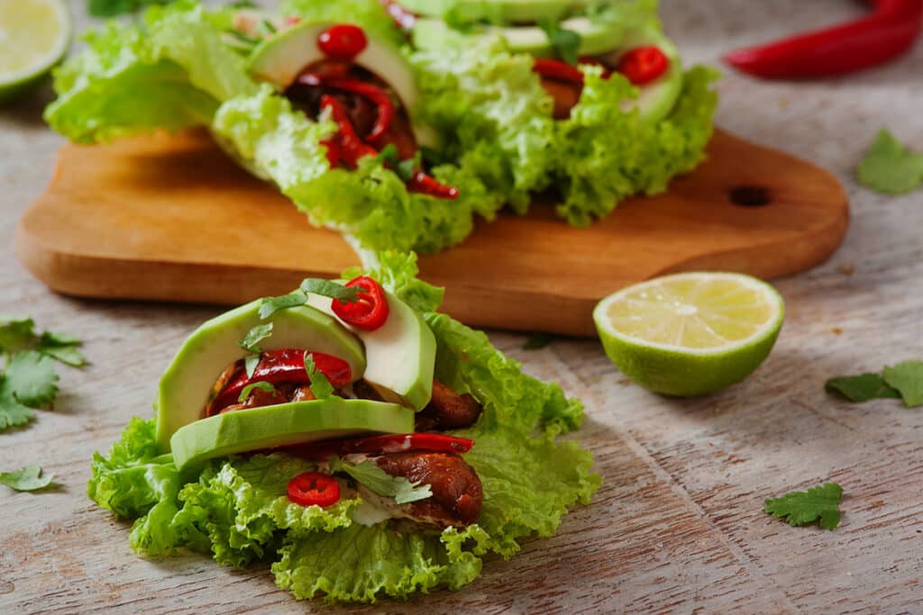 easy keto lettuce fajita chicken wraps