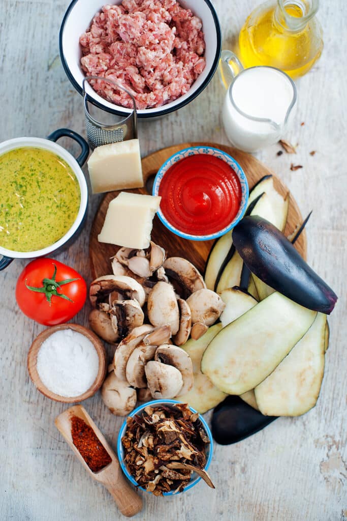 spicy keto pork lasagna ingredients