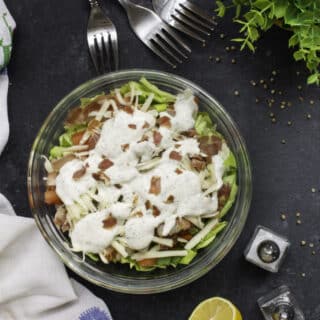 Keto Salad Recipe - BLT Bacon Lettuce Tomato
