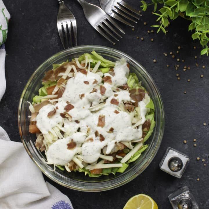 Keto Salad Recipe - BLT Bacon Lettuce Tomato