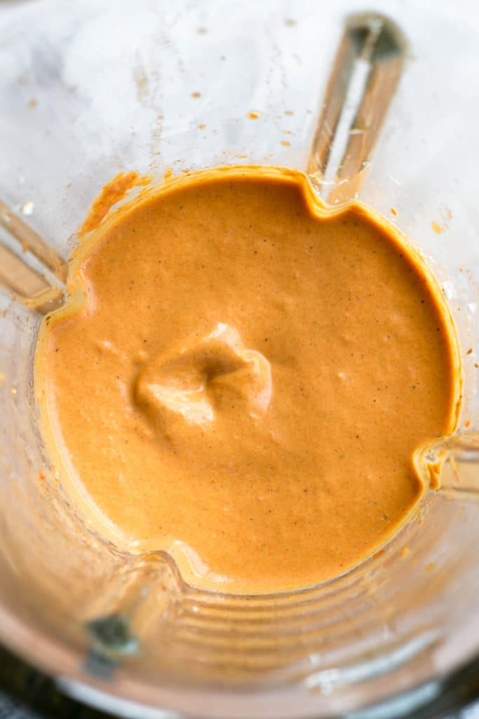 Keto-friendly smooth red pepper dip with feta
