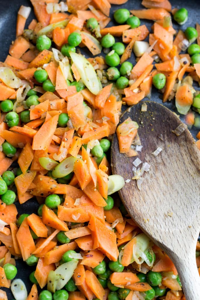 Vegetables for a quick Keto fried rice