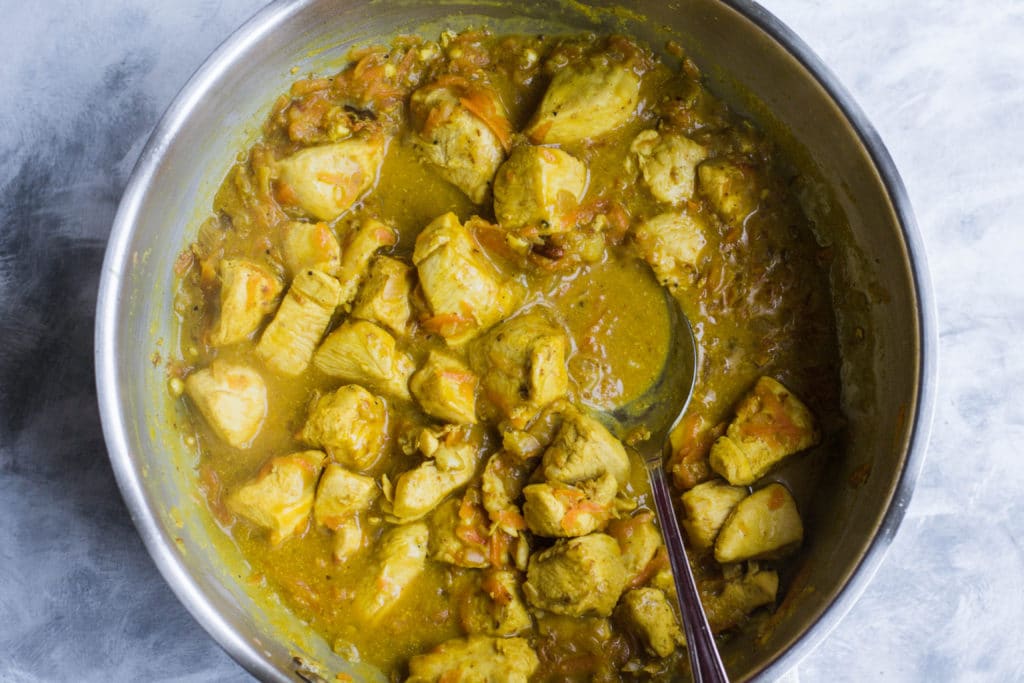 Keto Thai chicken curry with coconut milk