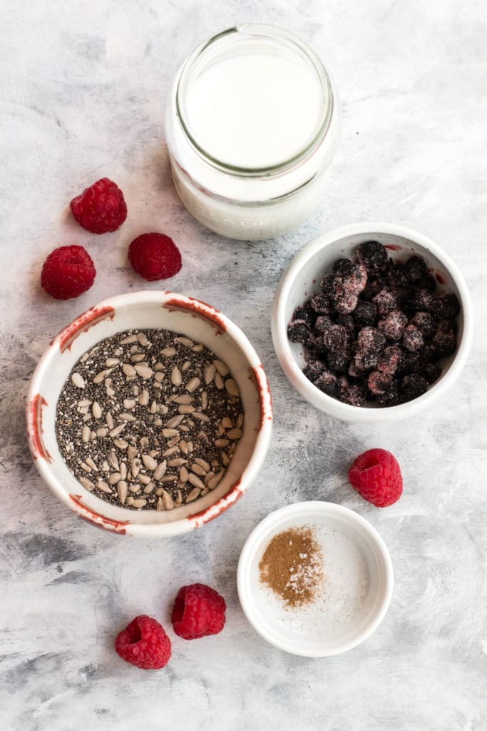 Ingredients for keto grain-free porridge