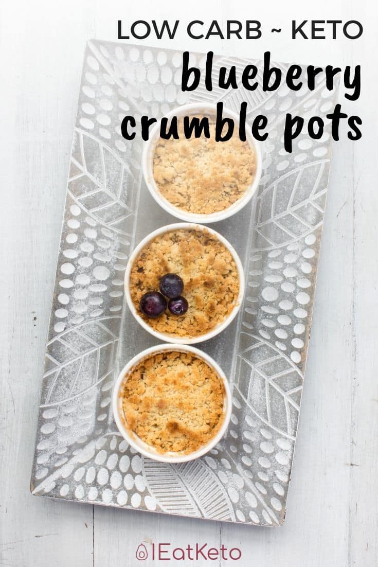 Easy Blueberry Keto Crumble Pots