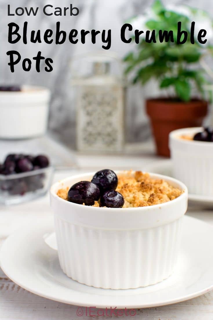 Easy Blueberry Keto Crumble Pots