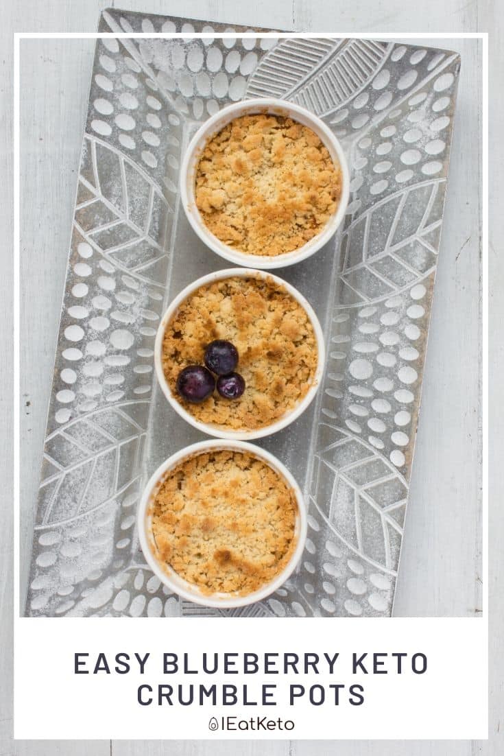 Easy Blueberry Keto Crumble Pots