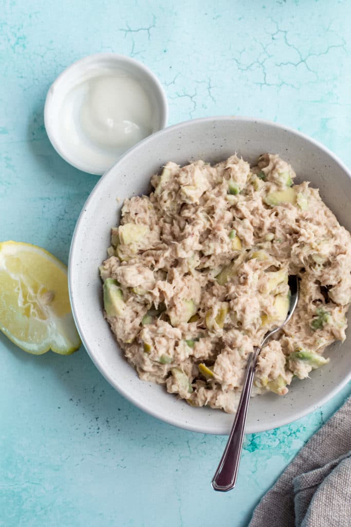 Ingredients for keto tuna lettuce wraps