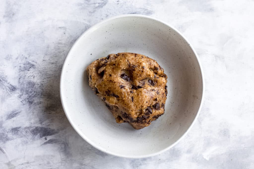 Dough for easy keto chocolate chip cookies