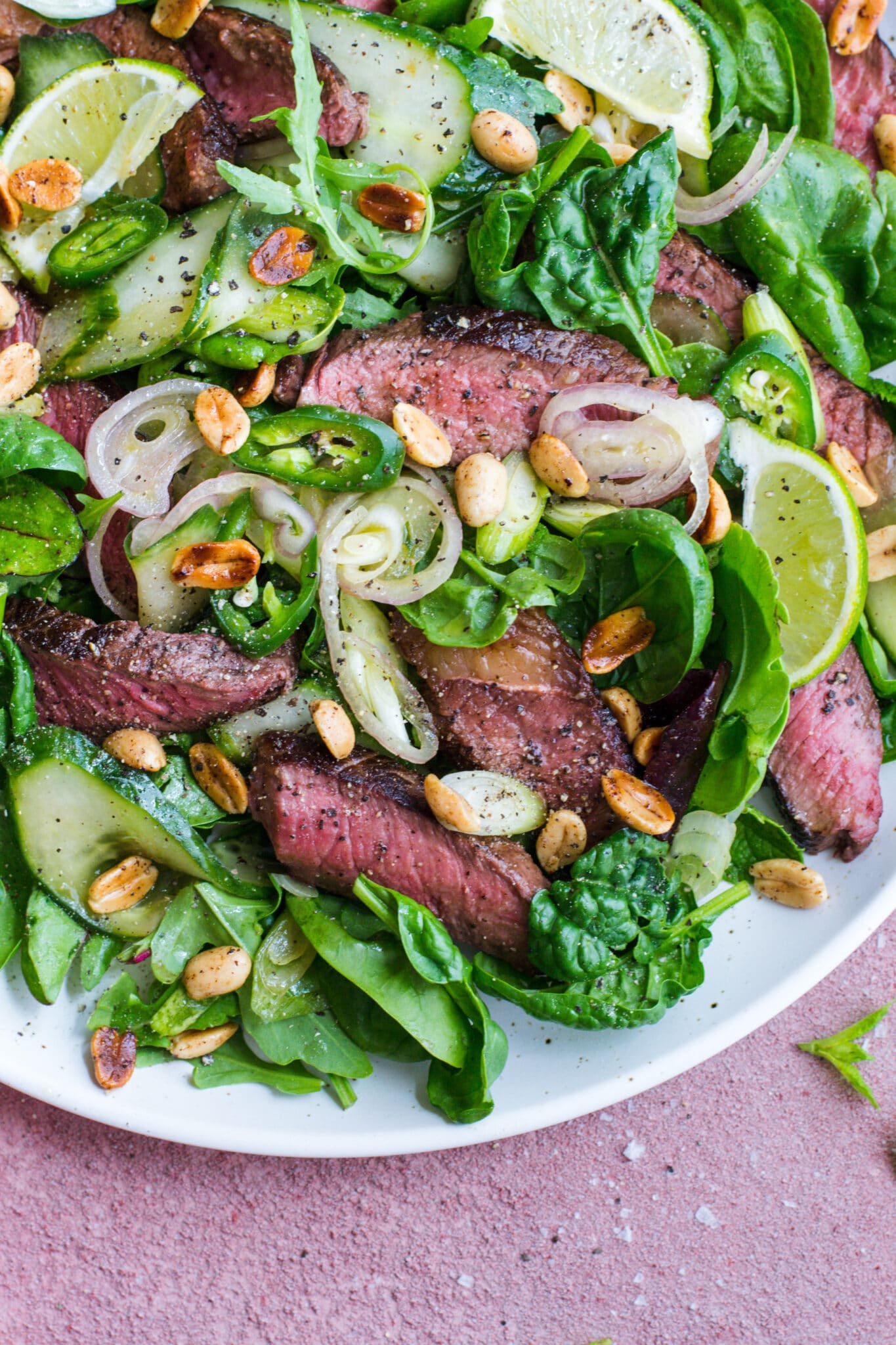 Keto Thai-inspired beef salad with peanuts