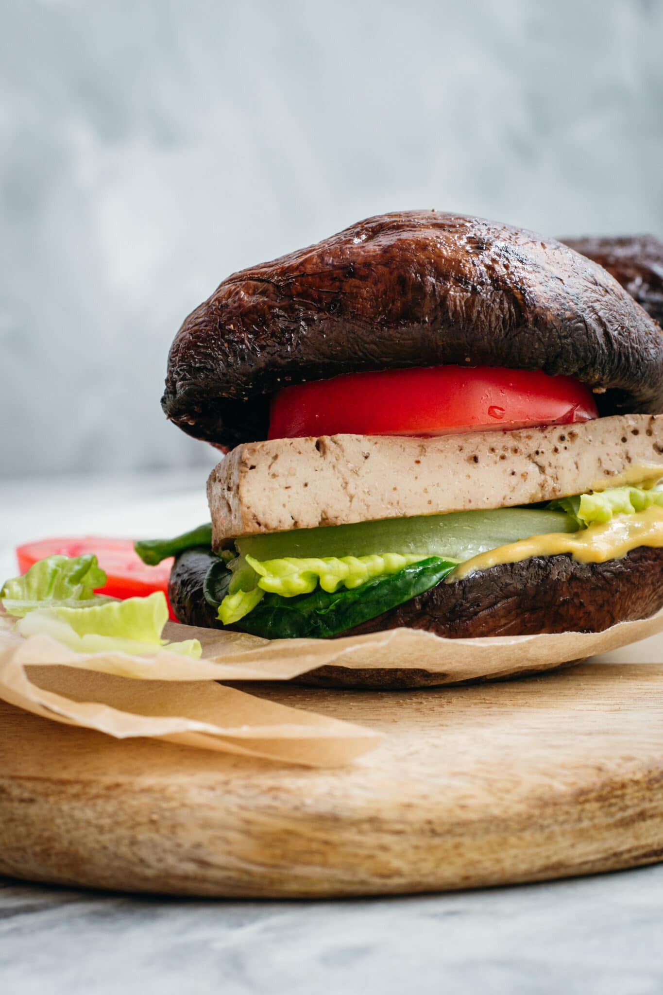Vegan keto Portobello mushroom burger I Eat Keto