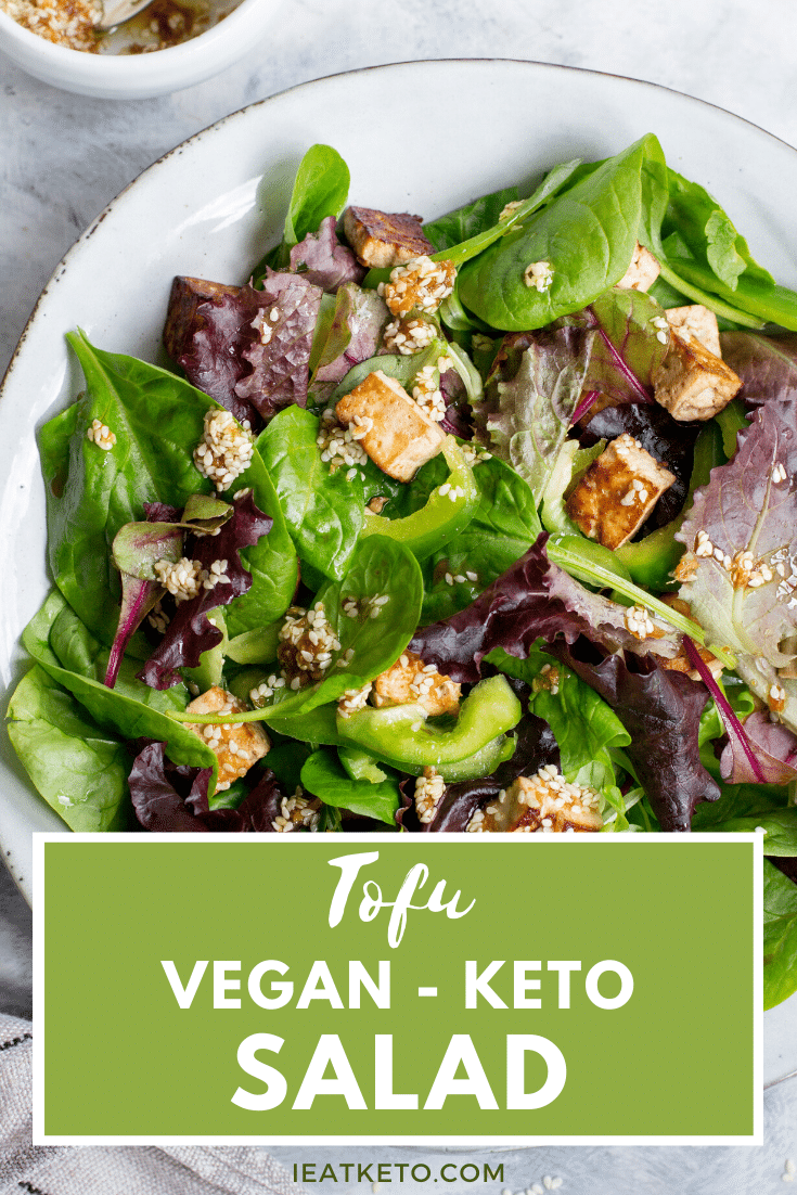 Vegan keto tofu salad with sesame dressing I Eat Keto