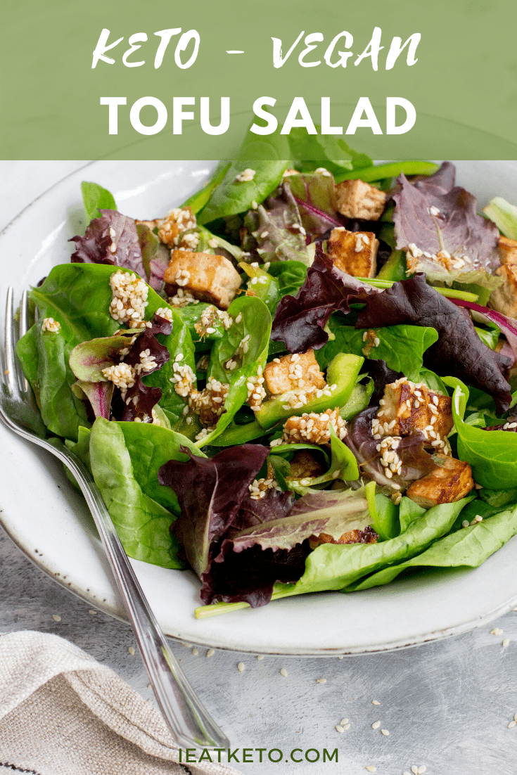Vegan keto tofu salad with sesame dressing I Eat Keto