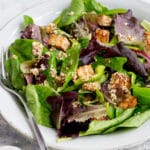 Vegan keto tofu salad with sesame dressing