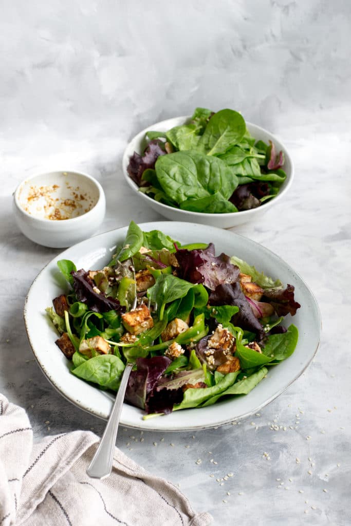 Vegan keto tofu salad