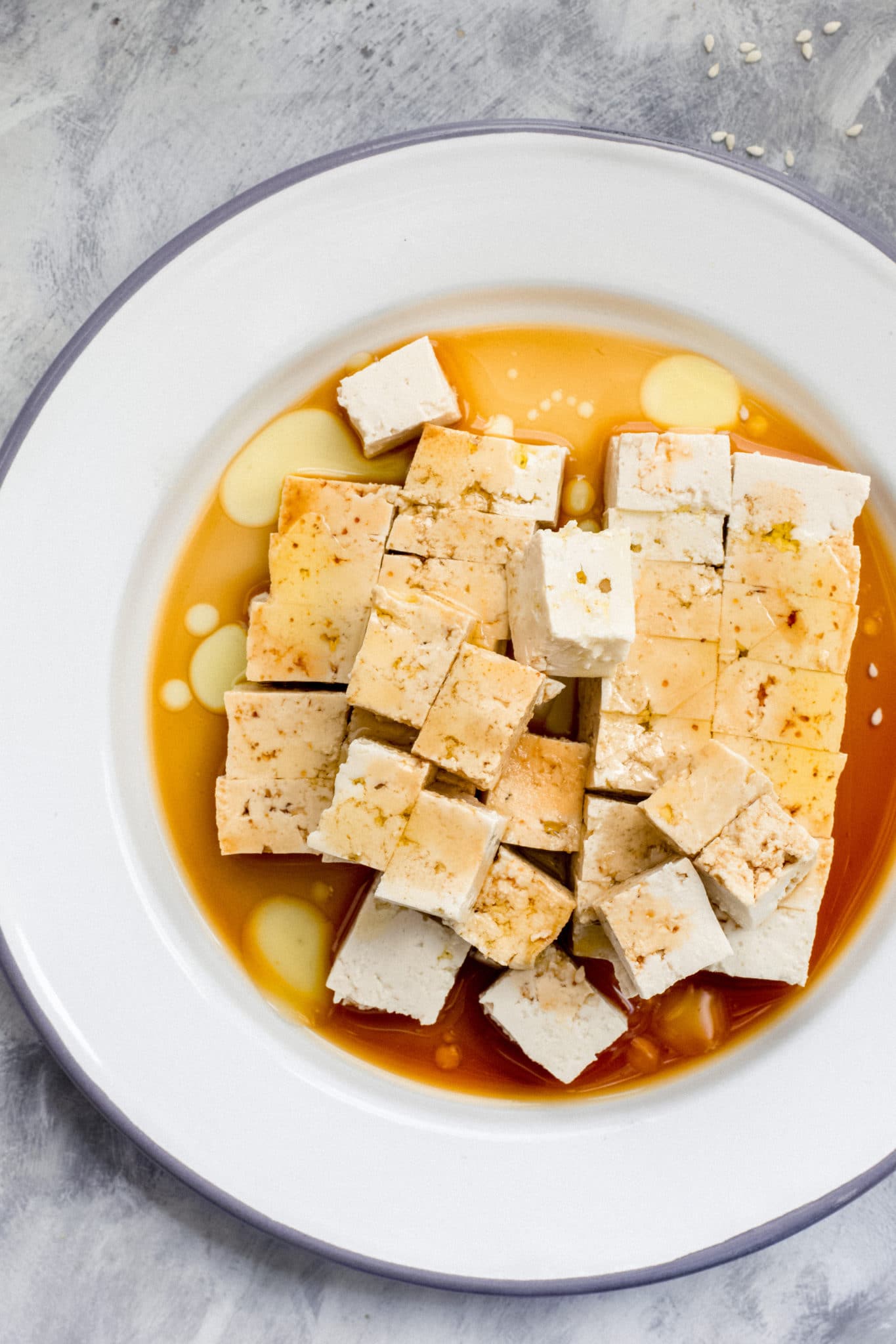 Vegan keto tofu salad with sesame dressing I Eat Keto