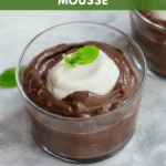 Keto chocolate avocado mousse