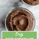 Keto chocolate avocado mousse