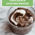 Keto chocolate avocado mousse