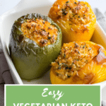 Vegetarian keto stuffed peppers
