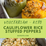 Vegetarian keto stuffed peppers