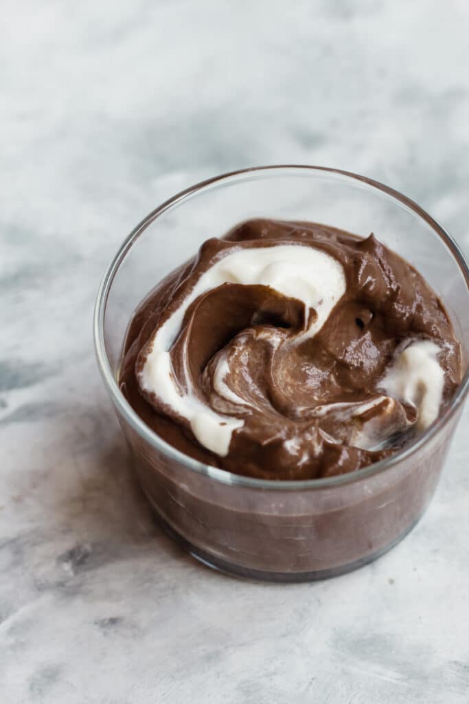 Keto chocolate avocado mousse