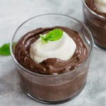 Keto chocolate avocado mousse with cream cheese frosting