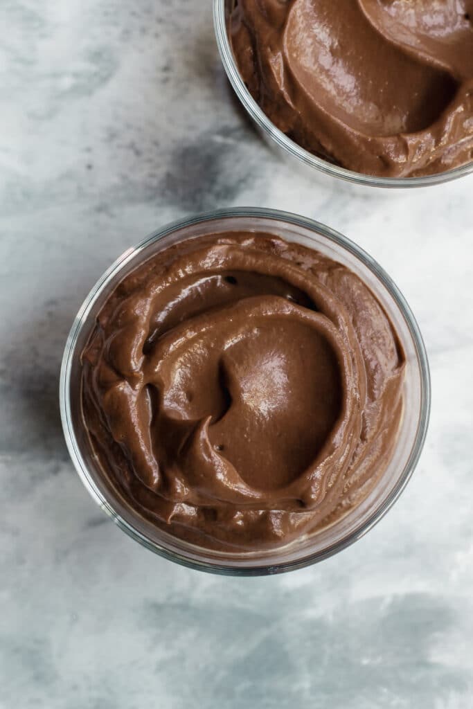 Keto chocolate avocado mousse