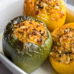 Vegetarian keto stuffed peppers