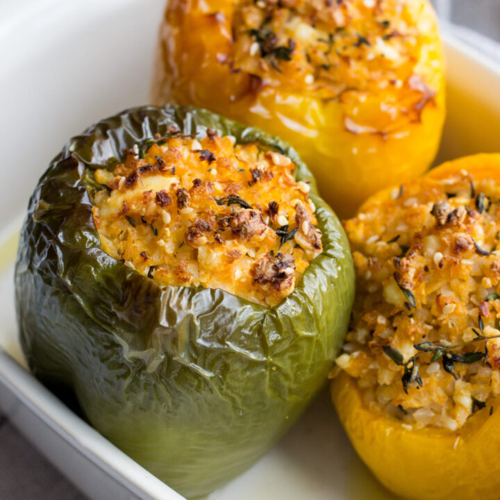 Vegetarian keto stuffed peppers