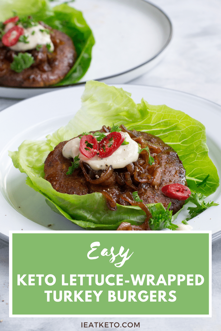 Keto lettucewrapped turkey burgers
