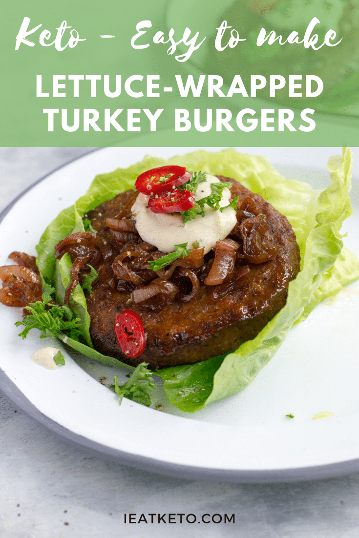 Keto lettucewrapped turkey burgers