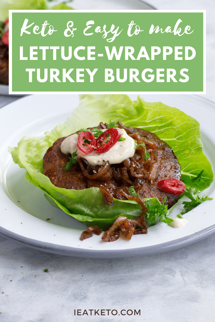 Keto lettucewrapped turkey burgers