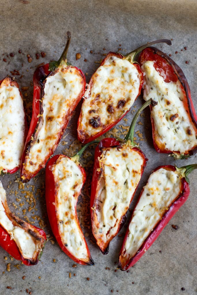 Cream cheese stuffed mini peppers