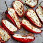 Baked cream cheese stuffed mini peppers
