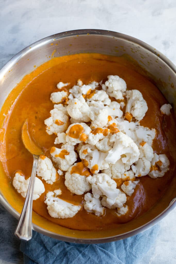 Ingredients for vegan keto butter cauliflower
