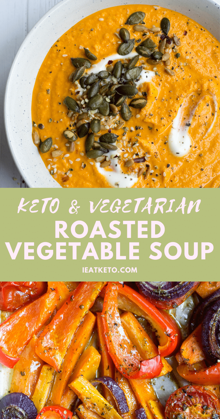 Keto roasted vegetable soup