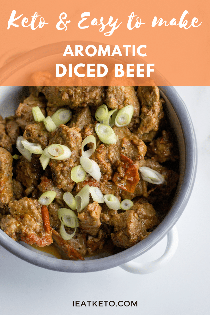 Aromatic keto diced beef