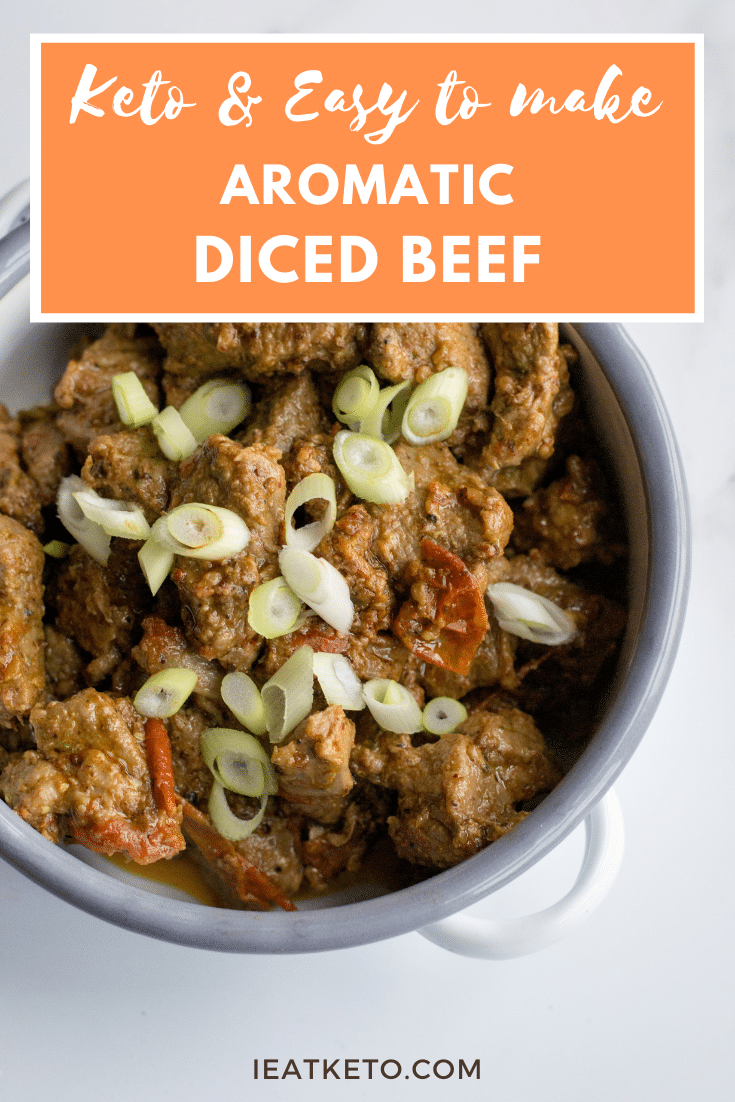 Aromatic keto diced beef